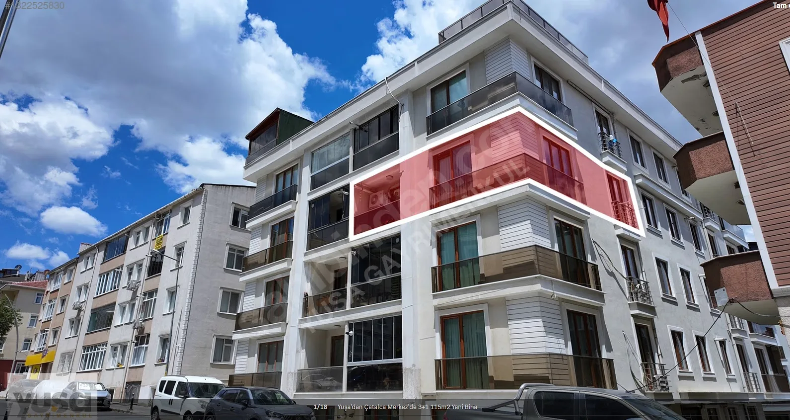 Yuşa'dan Çatalca Merkez'de 3+1 115m2 Yeni Bina