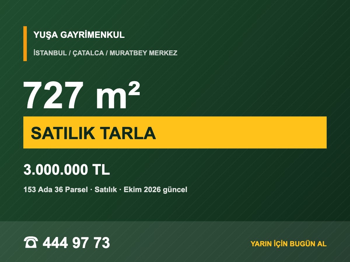 Muratbey'de İmarplanı içerisinde 727m2