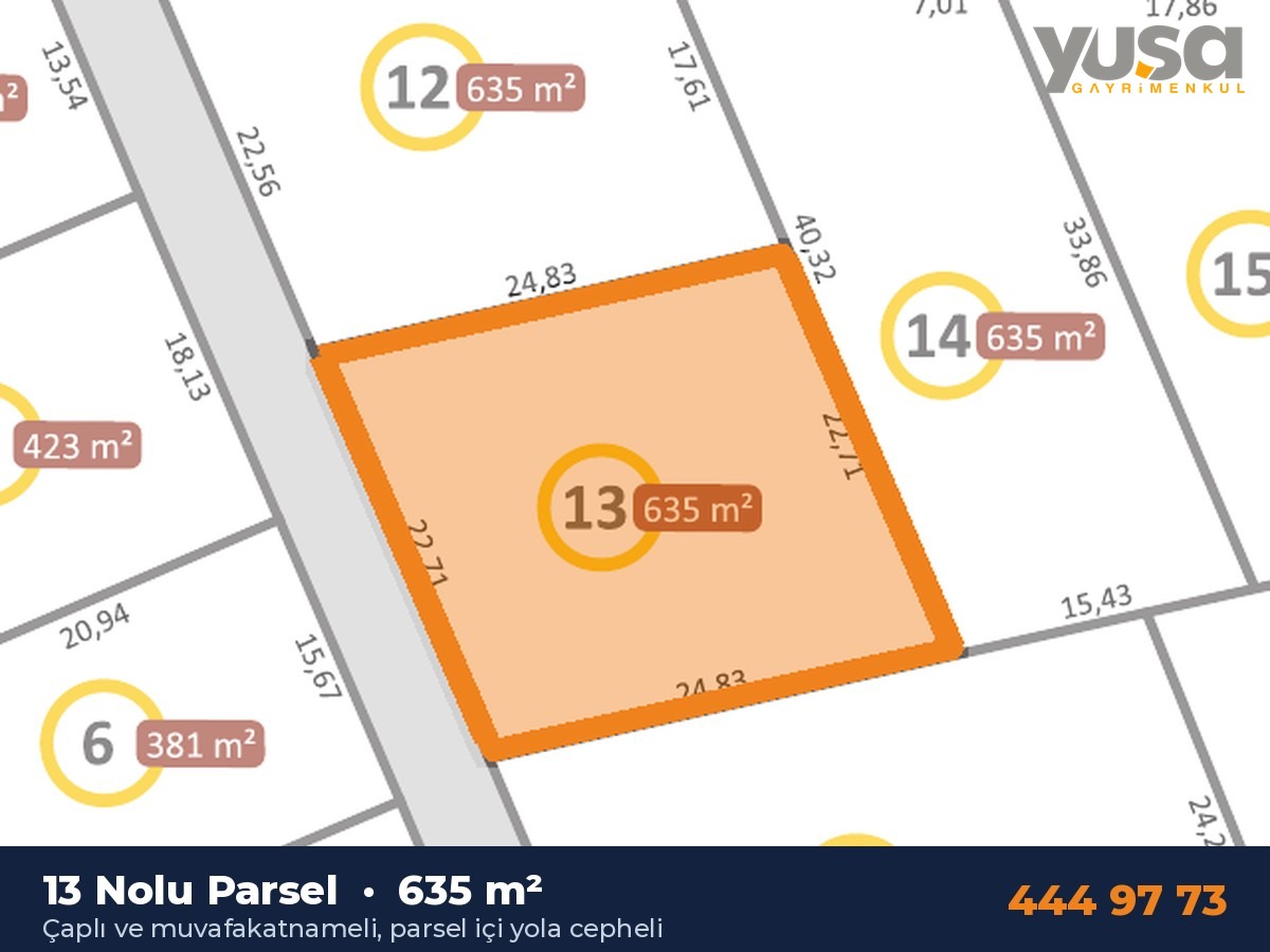 Çanakkale Lapseki Üçpınar'da 635 m² Çaplı Muvafakatnameli Tarla