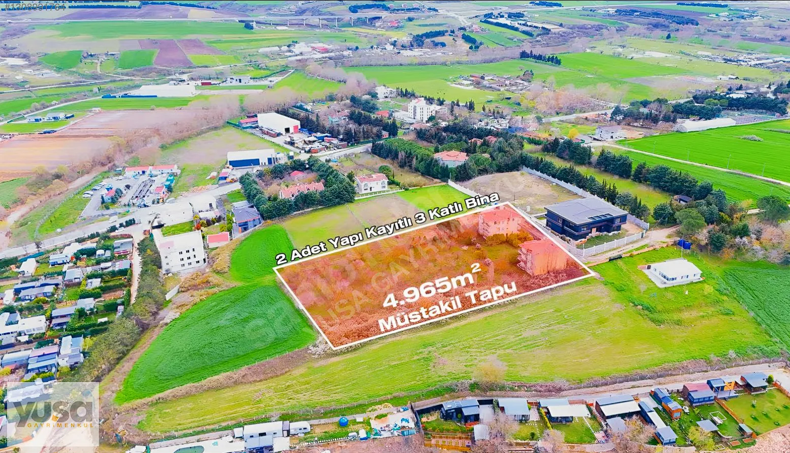 Yuşa'dan Gökçeali'de 5-Dönüm Arsa içinde 2 Adet Betonarme Yapı