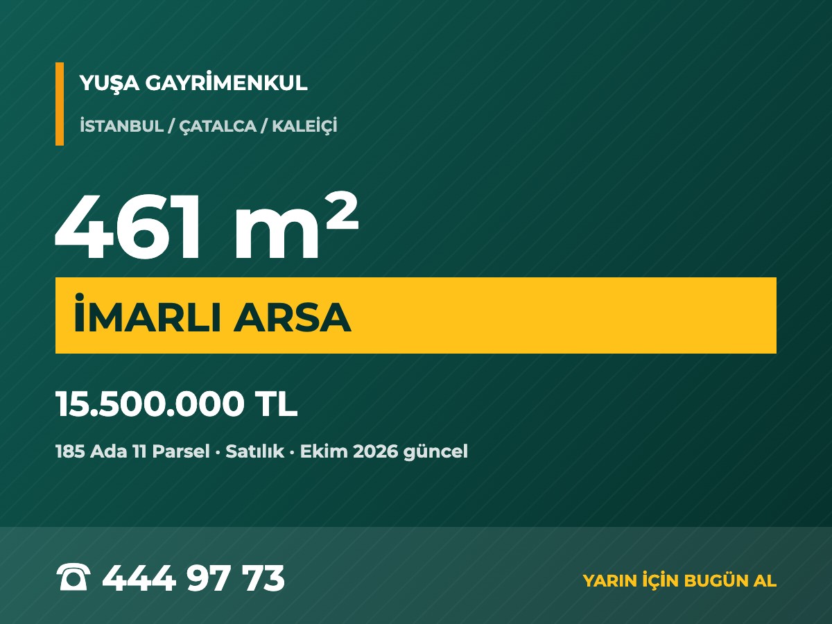 Çatalca Kaleiçi'nde 461 m² Müstakil İmarlı Arsa