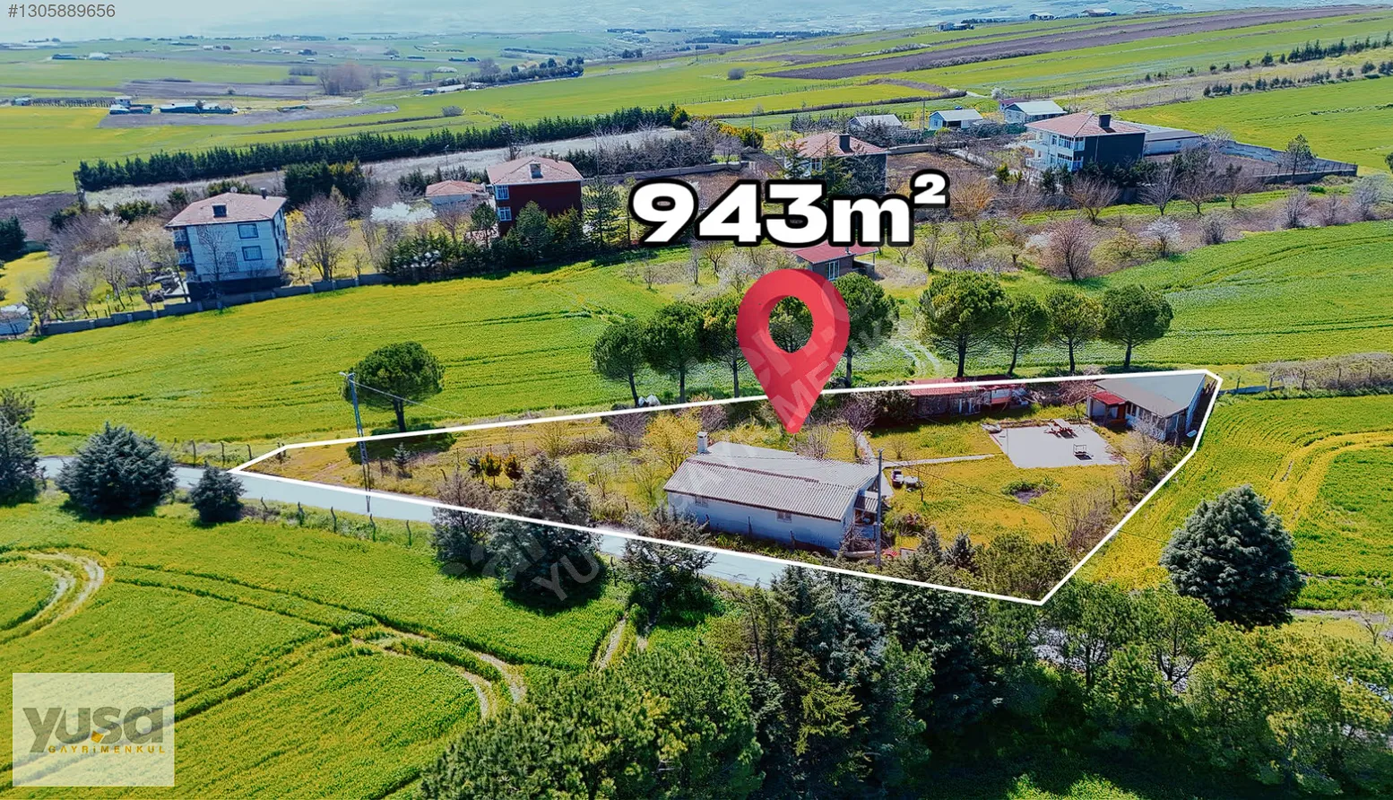 Yuşa'dan 943m2 Müstakil Tapulu Arsa içinde Kayıtlı Tek Katlı Ev