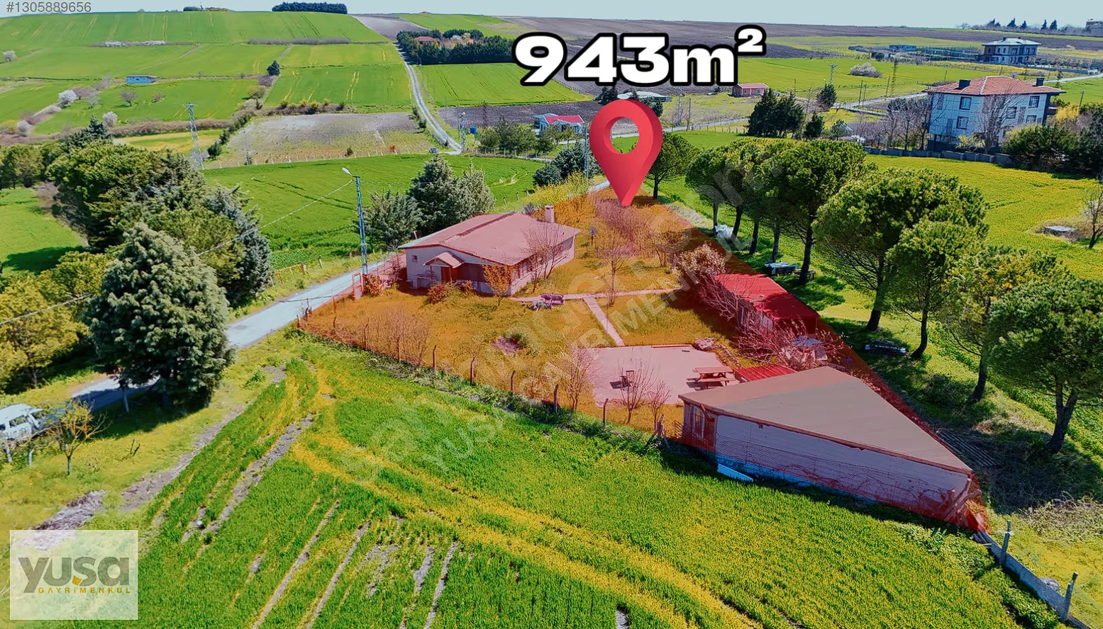 Yuşa'dan 943m2 Müstakil Tapulu Arsa içinde Kayıtlı Tek Katlı Ev
