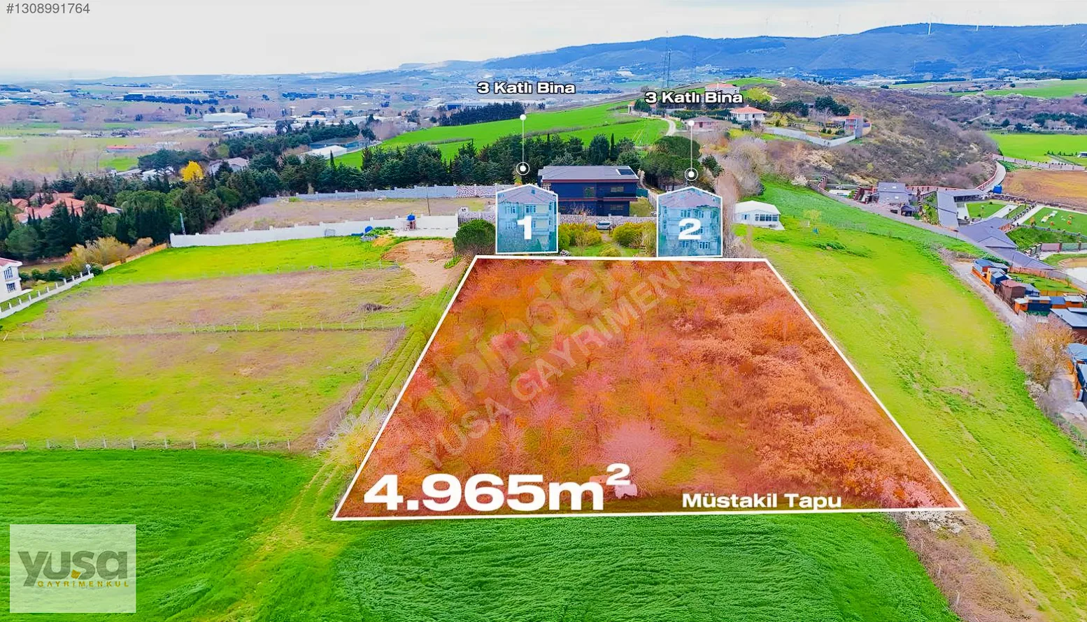 Yuşa'dan Gökçeali'de 5-Dönüm Arsa içinde 2 Adet Betonarme Yapı