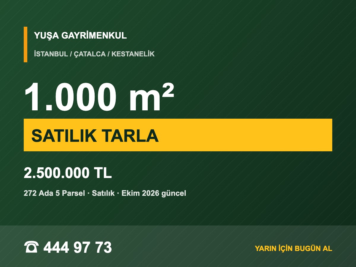 Çatalca Kestanelik'te Resmi Yolu Açık 1 Dönüm Tarla