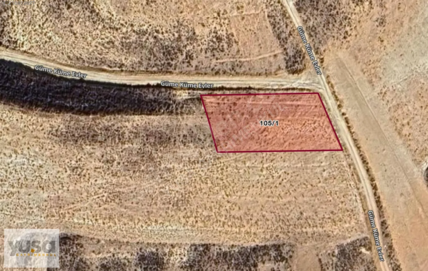 Yuşa'dan 1509m2 Köşebaşı Resmi Kadastral Yola Cepheli