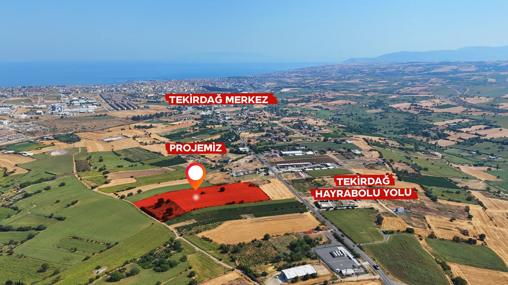 Tekirdağ Süleymanpaşa Karadeniz Mahallesi’nde 33 Bin m² Villa Konut Proje Alanı