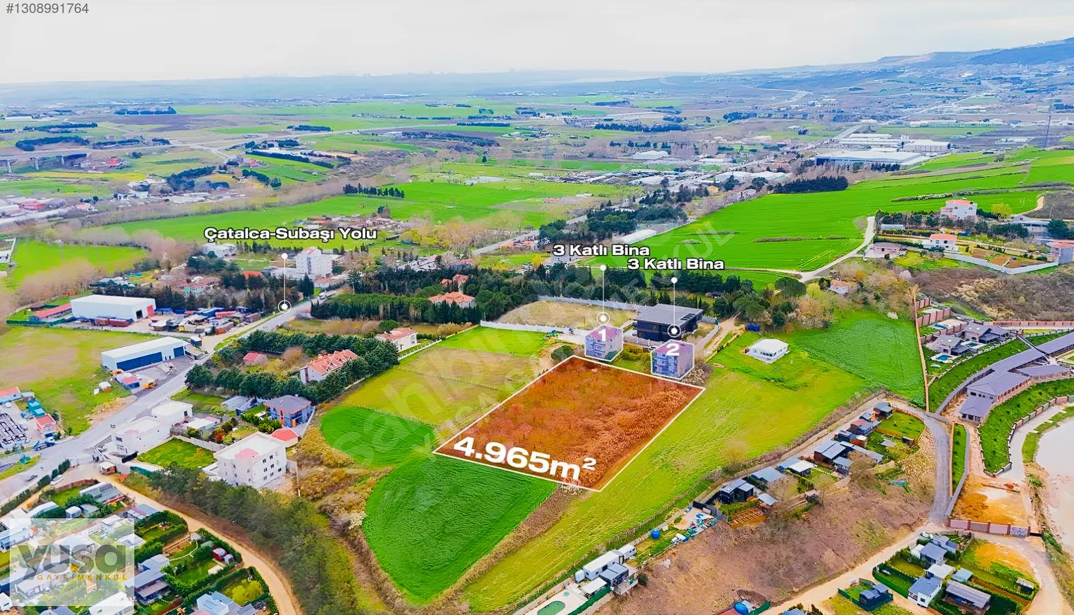 Yuşa'dan Gökçeali'de 5-Dönüm Arsa içinde 2 Adet Betonarme Yapı