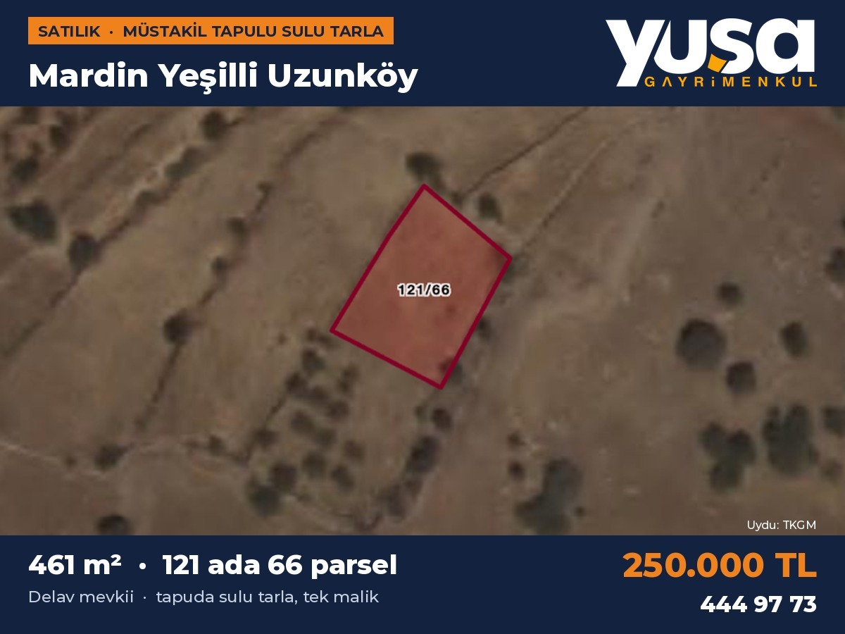 Mardin Yeşilli'de 461m2 Müstakil Tapu