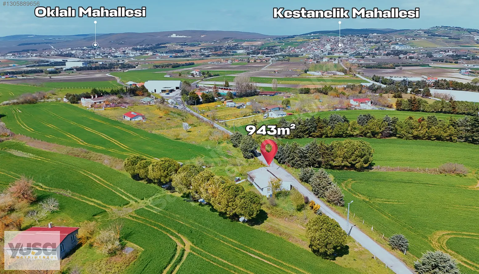 Yuşa'dan 943m2 Müstakil Tapulu Arsa içinde Kayıtlı Tek Katlı Ev